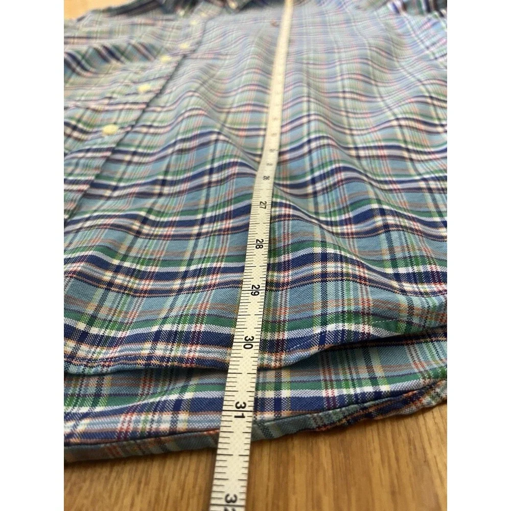 Ralph Lauren Blue Plaid Oxford Button Down Shirt Size XXL - Picture 8 of 10